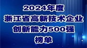 连续9年！宇视入选浙江省高新技术企业创新能力500强